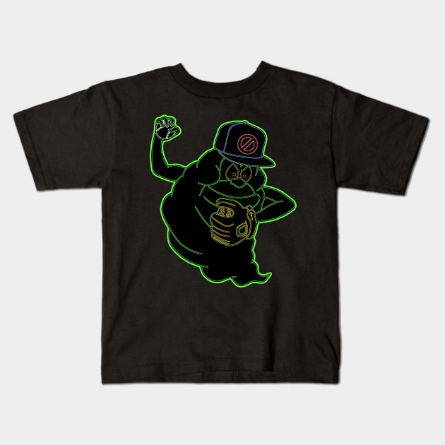 Neon Slime Ball Kids T-Shirt by CineFluxProd